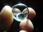 Bague Obsidienne dorée argent 925 taille 56