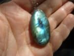 Pendentif Labradorite GG 1109 + chaine acier inoxydable 50 cm