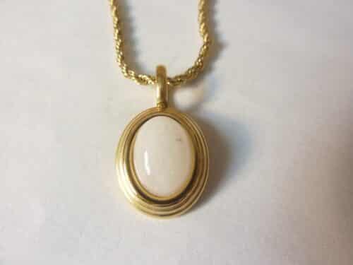 Collier pendentif Quartz cristal de roche acier inoxydable