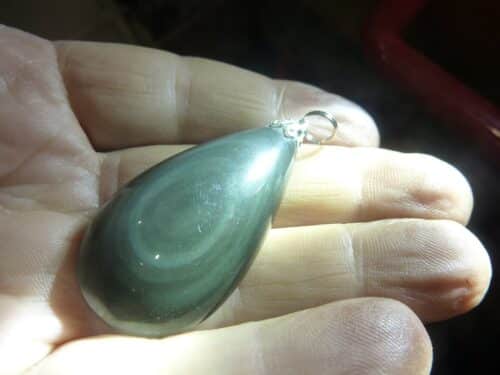 Pendentif Obsidienne oeil céleste GG 1209