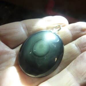 Pendentif Obsidienne oeil céleste GG 4209