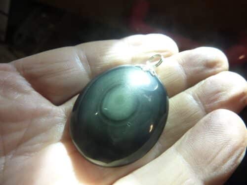 Pendentif Obsidienne oeil céleste GG 4209