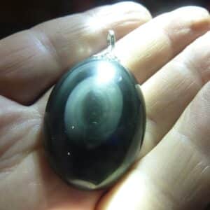 Pendentif Obsidienne oeil céleste GG 3209