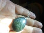 Pendentif Obsidienne mentogochol ( Manta huichol ) argent 925 GG 1809