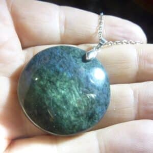 Pendentif Obsidienne mentogochol ( Manta huichol ) argent 925 GG 8809
