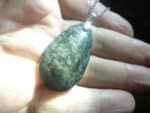 Pendentif Obsidienne mentogochol ( Manta huichol ) argent 925 GG 1909