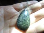 Pendentif Obsidienne mentogochol ( Manta huichol ) argent 925 GG 1909