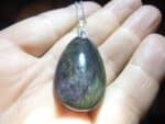 Pendentif Obsidienne mentogochol ( Manta huichol ) argent 925 GG 9909