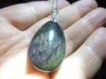 Pendentif Obsidienne mentogochol ( Manta huichol ) argent 925 GG 9909