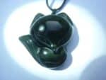 Pendentif Obsidienne oeil céleste renard