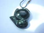 Pendentif Obsidienne oeil céleste renard