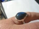 Bague réglable Labradorite argent 925 GG 2409