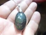 Pendentif Obsidienne mentogochol ( Manta huichol ) argent 925 GG 2309