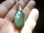Pendentif Obsidienne mentogochol ( Manta huichol ) argent 925 GG 2309