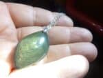 Pendentif Obsidienne mentogochol ( Manta huichol ) argent 925 GG 3309